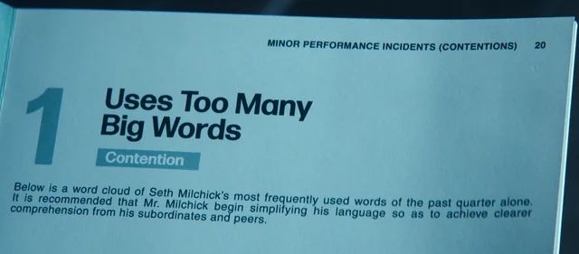 severance screencap - uses too many big words
